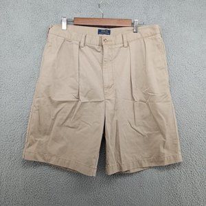Ralph Lauren Shorts Mens 36 Khaki Pleated Preppy‎ Classicore Dadcore